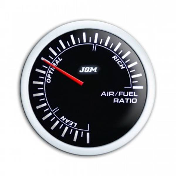 Gauge, air/fuel ratio, black, white LED scale, dimmable, Ø52mm