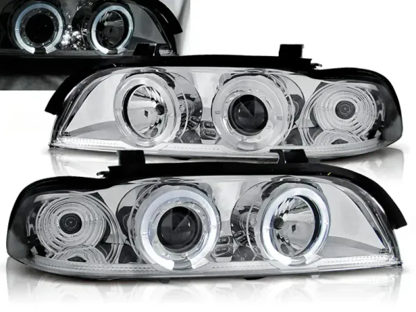 BMW E39 Forlygter Sonar Angeleyes LED 95-03 - Krom Manuel