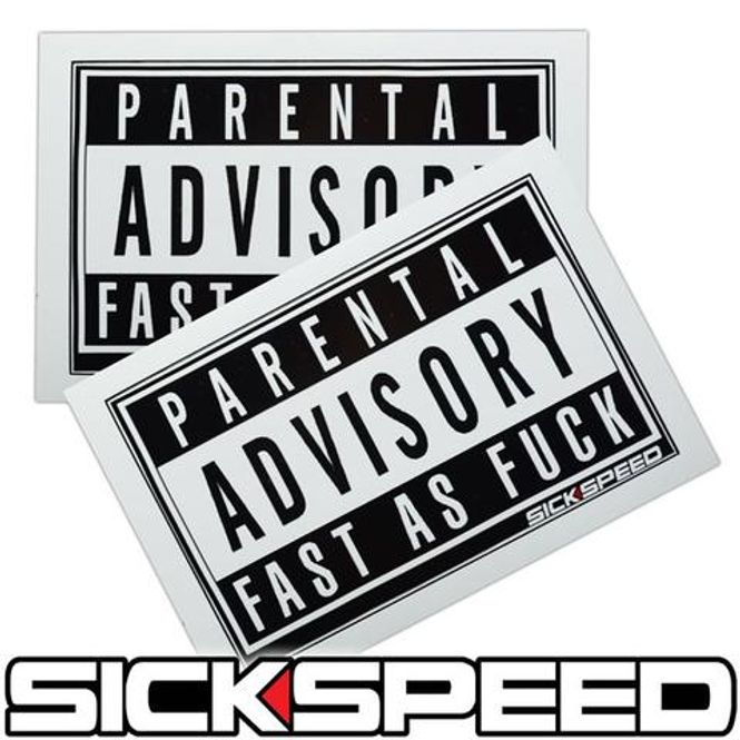 Hovedbilde 2PC SICKSPEE D VINYL PARODY STICKER UNIVERSAL