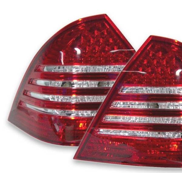 Mercedes W203 Baglygter LED Rød/Klar 00-04