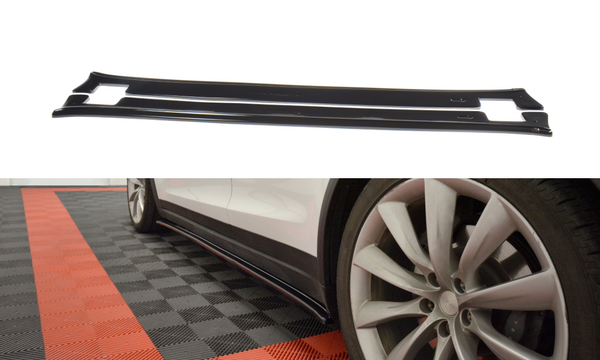 SIDE SKIRTS DIFFUSERS V.1 TESLA MODEL X - carbon look
