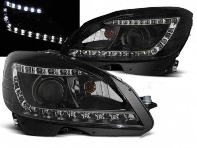 Hovedbilde HEADLIGHTS DAYLIGHT BLACK fits MERCEDES W204 ...