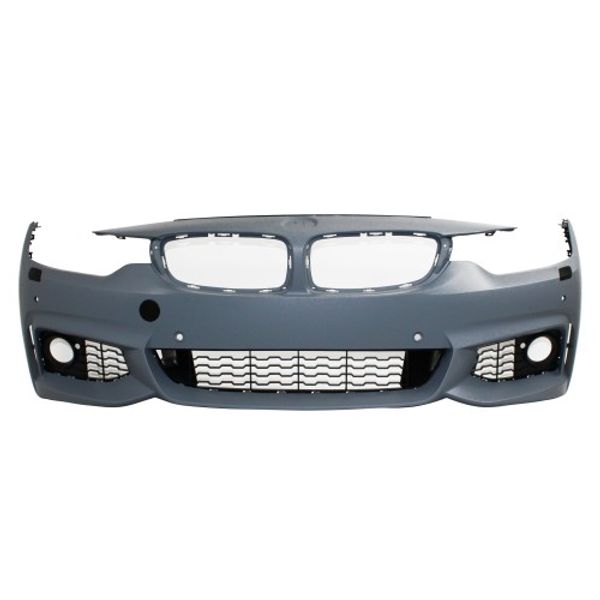 Front bumper JOM BMW 4er coupe ( F32)/ Cabrio (F33)/ Gran Coupé (F36), Sport-Look, mit SRA, PDC, PP suitable for BMW 4 Series Coupe ( F32)/ Cabrio (F33)/ Gran Coupé (F36)